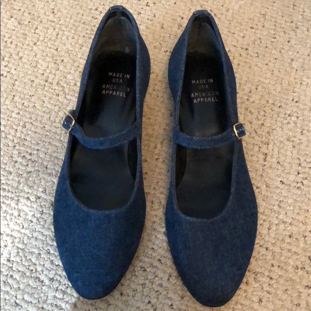 Vintage Denim American Apparel Mary Janes